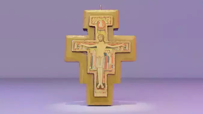 Jesus on the cross high-poly