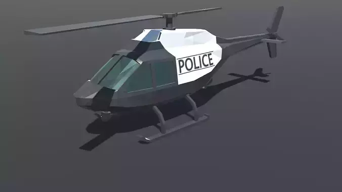 Police Helicopter Low Poly