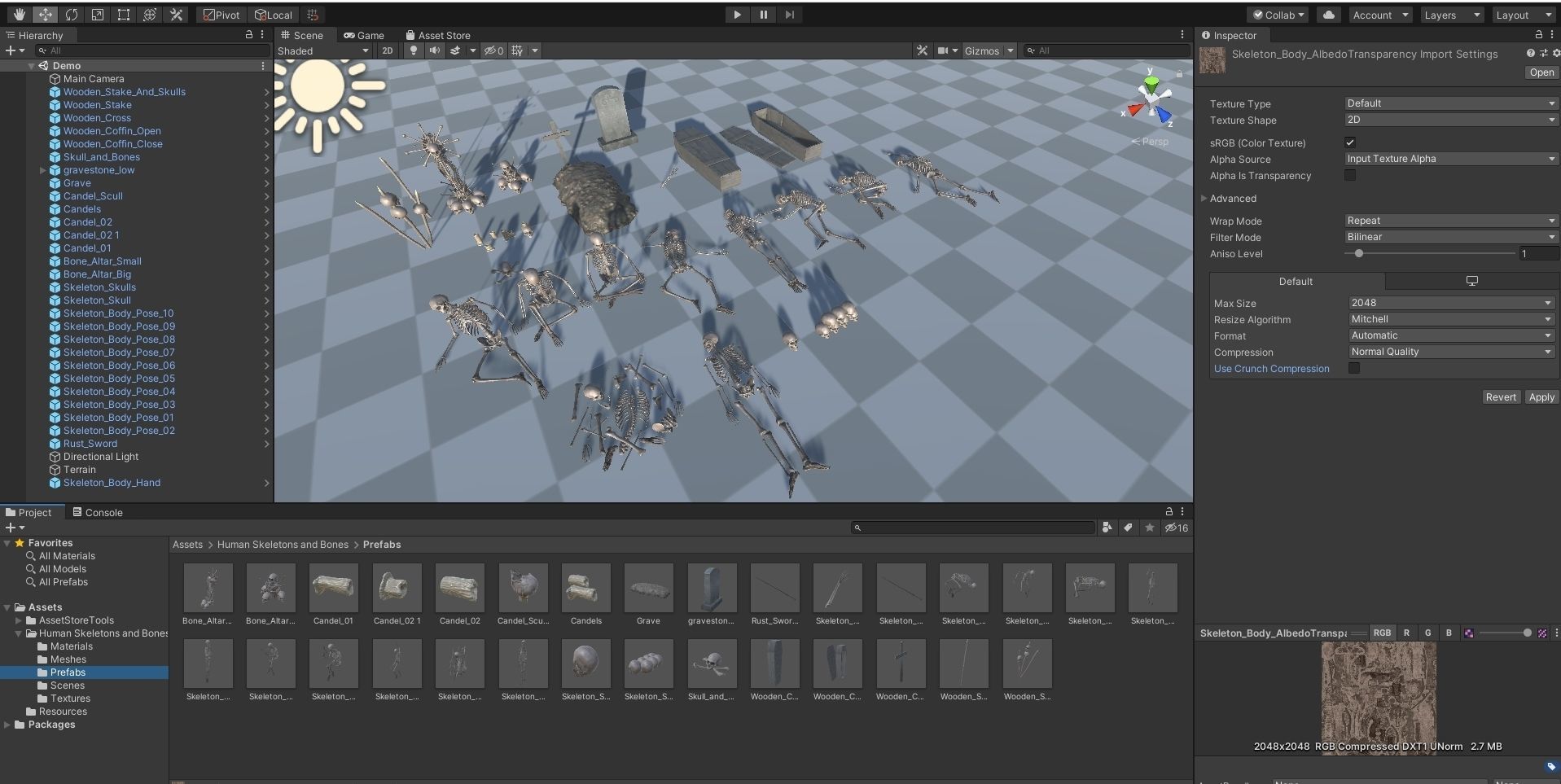 Human Skeletons and Bones Low-poly 3D model_19