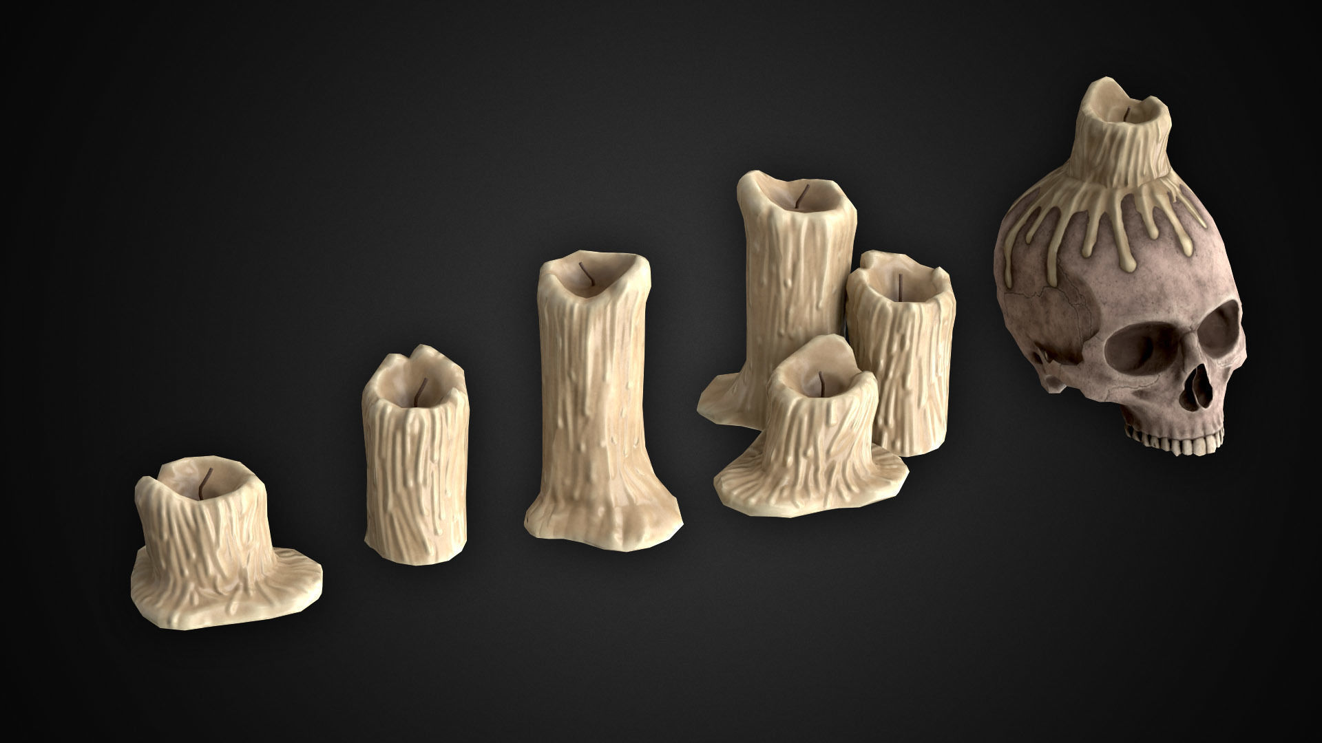 Human Skeletons and Bones Low-poly 3D model_11