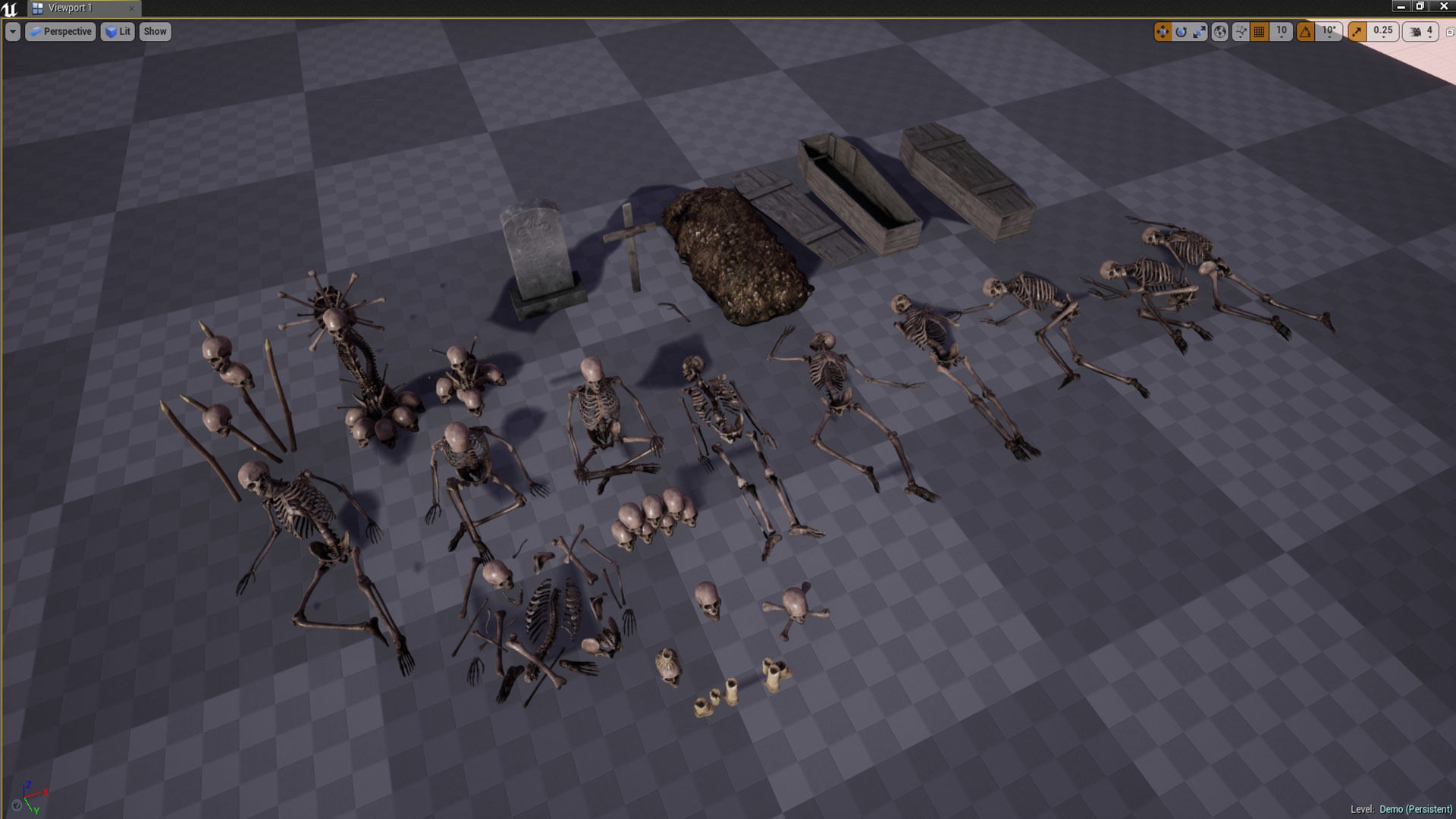 Human Skeletons and Bones Low-poly 3D model_20