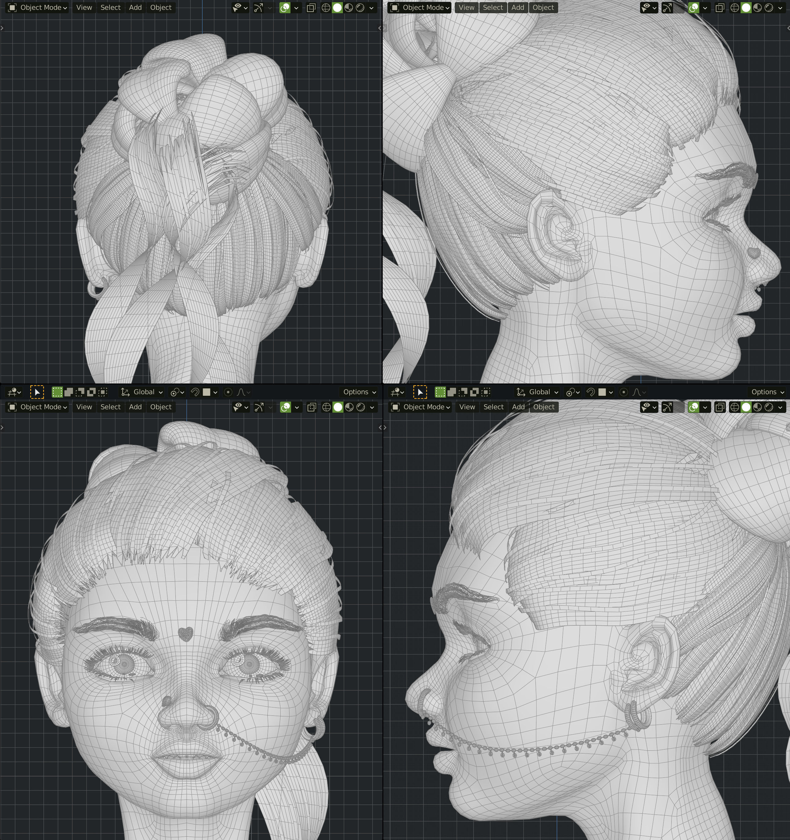 Endeara Devika Female Blender Rigged Character 3D model_23