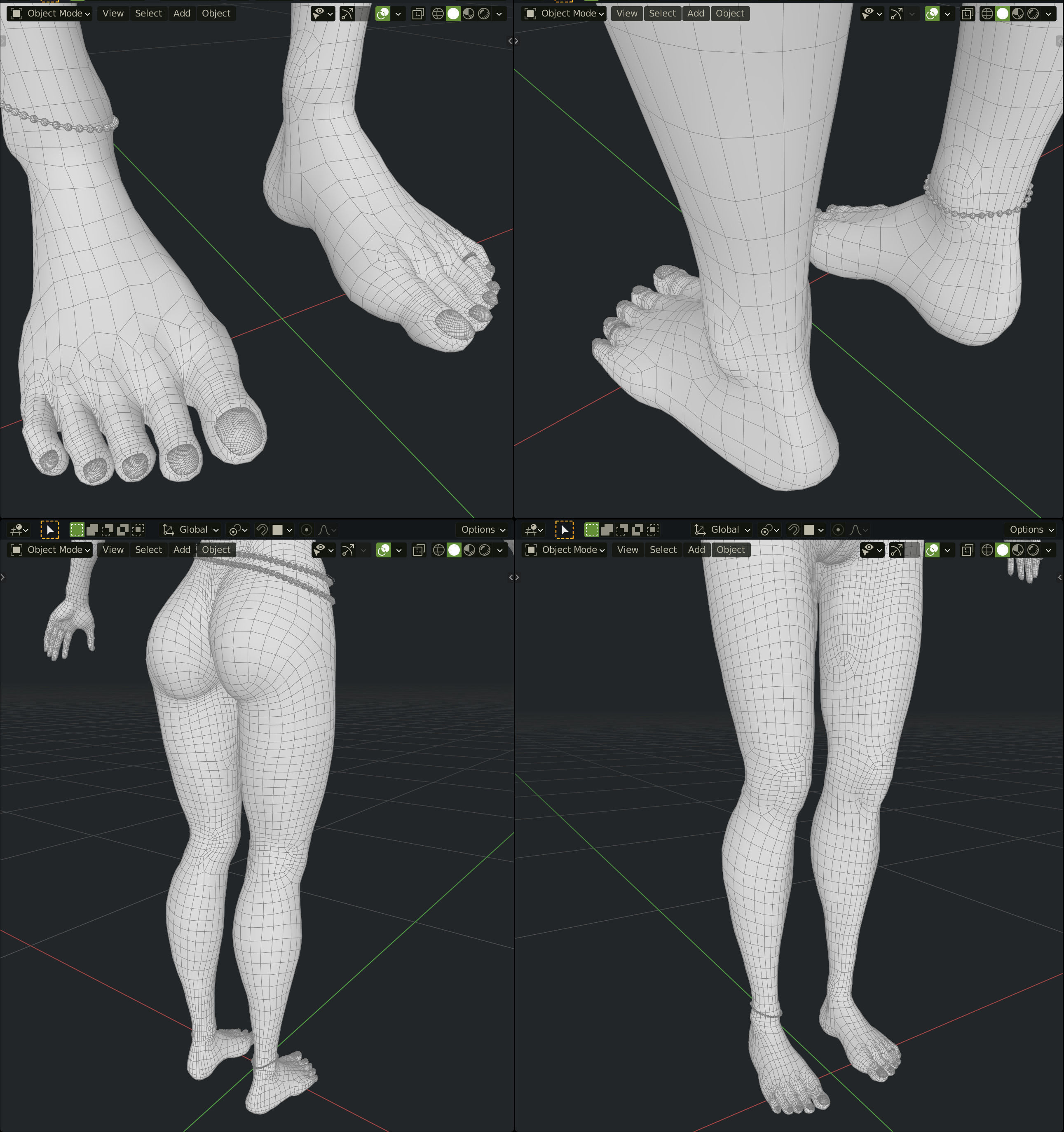 Endeara Devika Female Blender Rigged Character 3D model_20