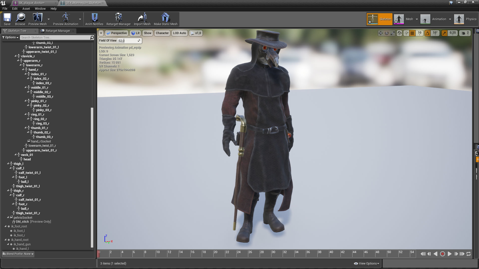 Plague Doctor Low-poly 3D model_13