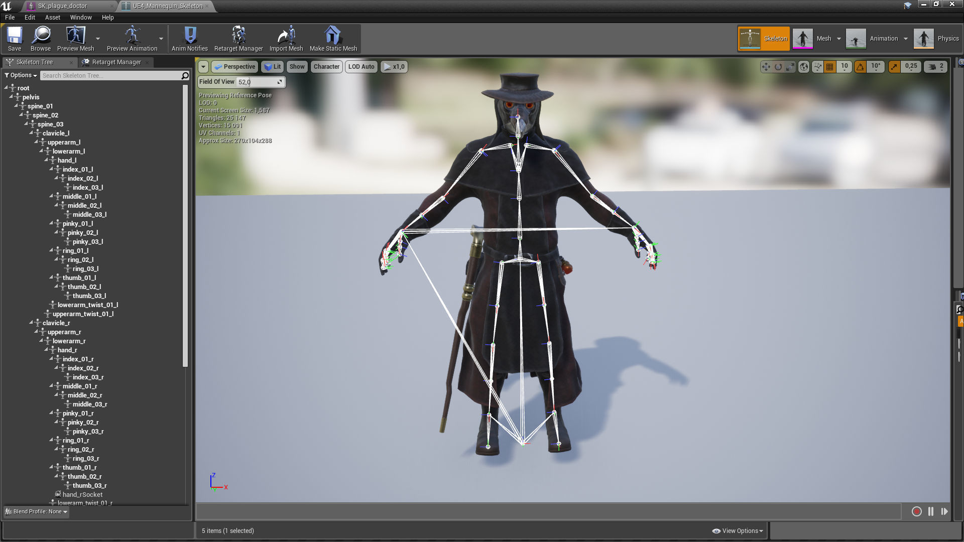 Plague Doctor Low-poly 3D model_8
