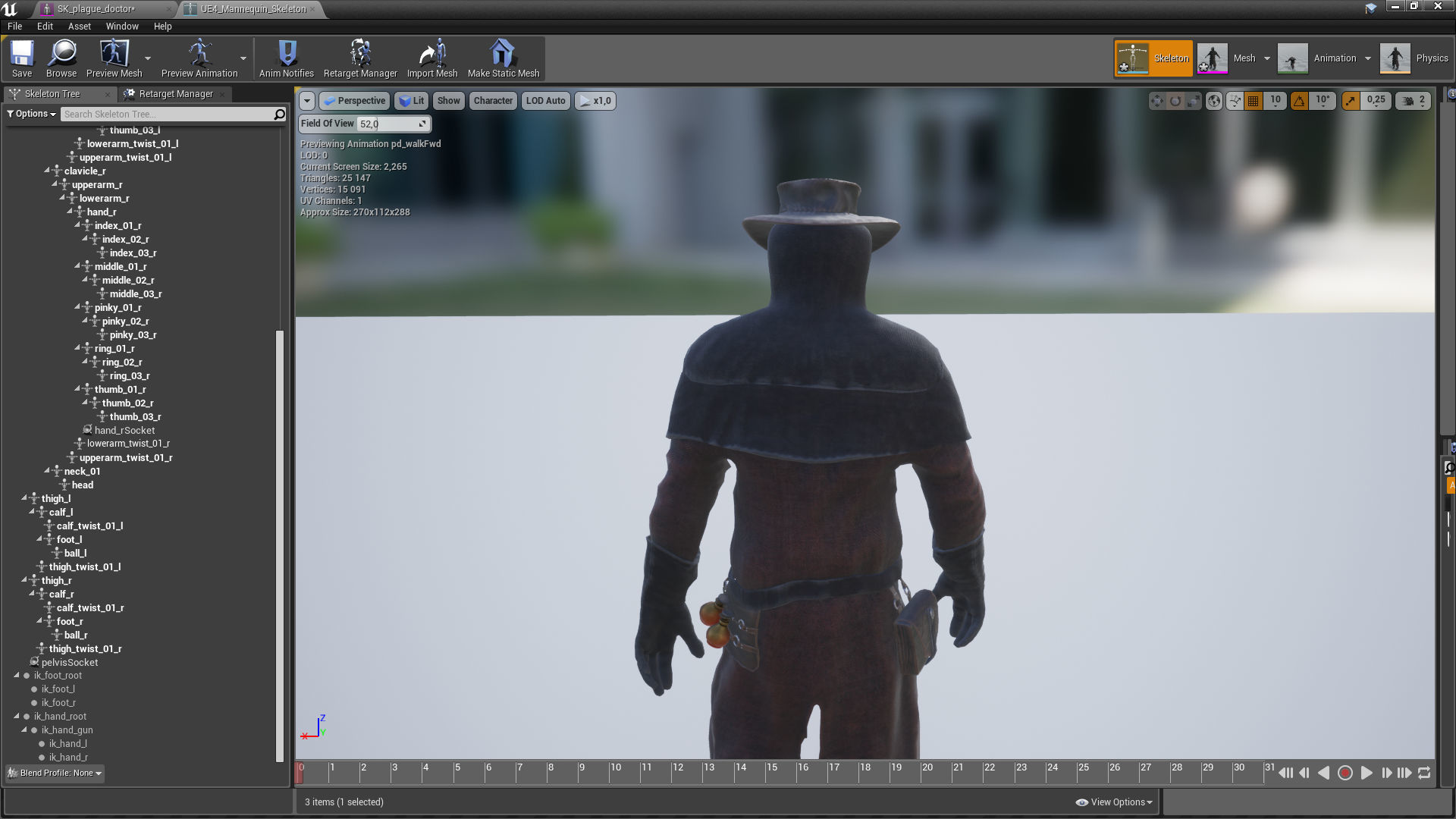 Plague Doctor Low-poly 3D model_14