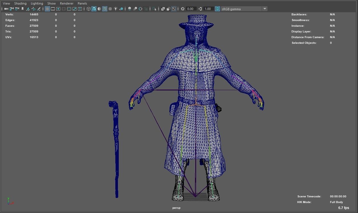 Plague Doctor Low-poly 3D model_19