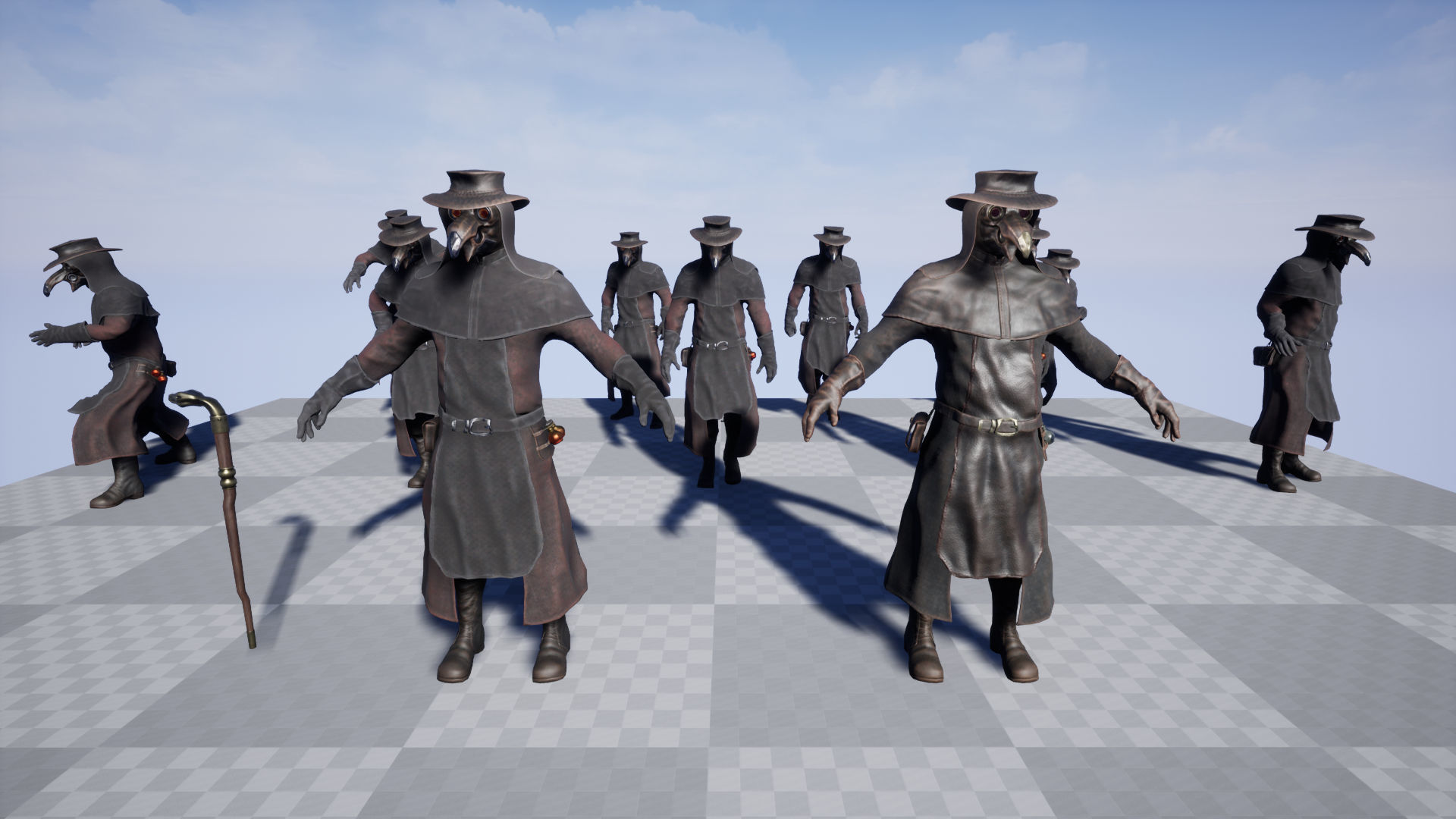 Plague Doctor Low-poly 3D model_15