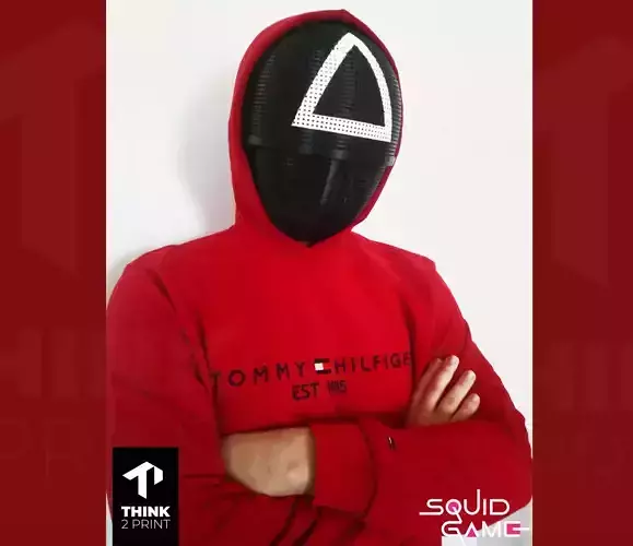 Squid Game Mask - Squid Game Soldier Mask Foldable  3D print model