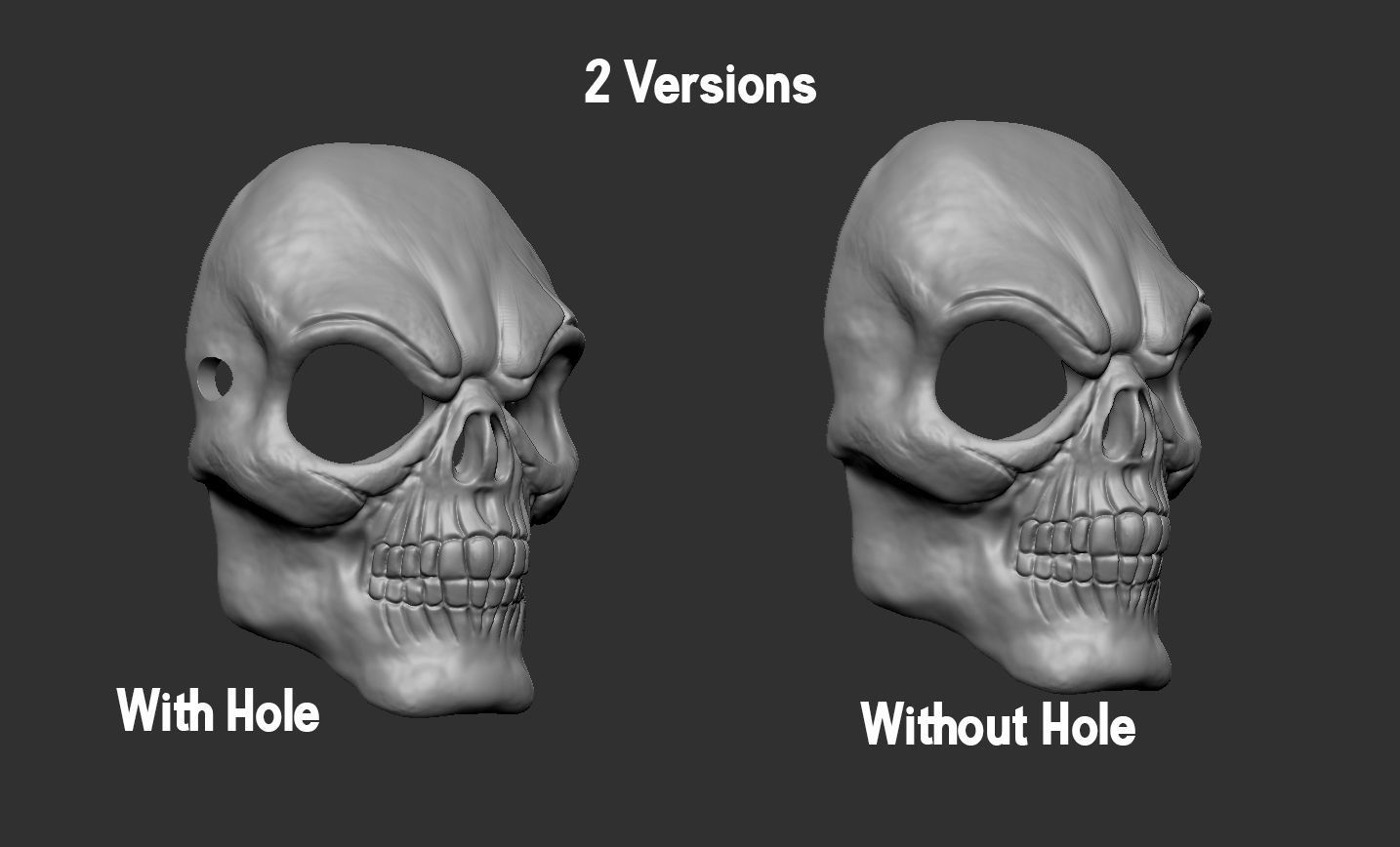 Stylized Skull Mask 3D print model_4