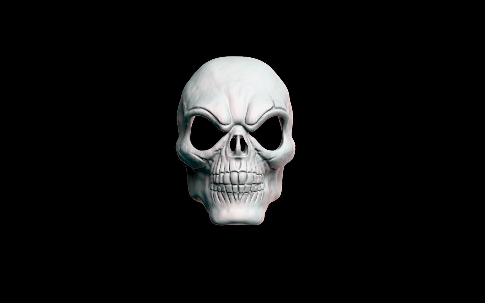 Stylized Skull Mask 3D print model_1