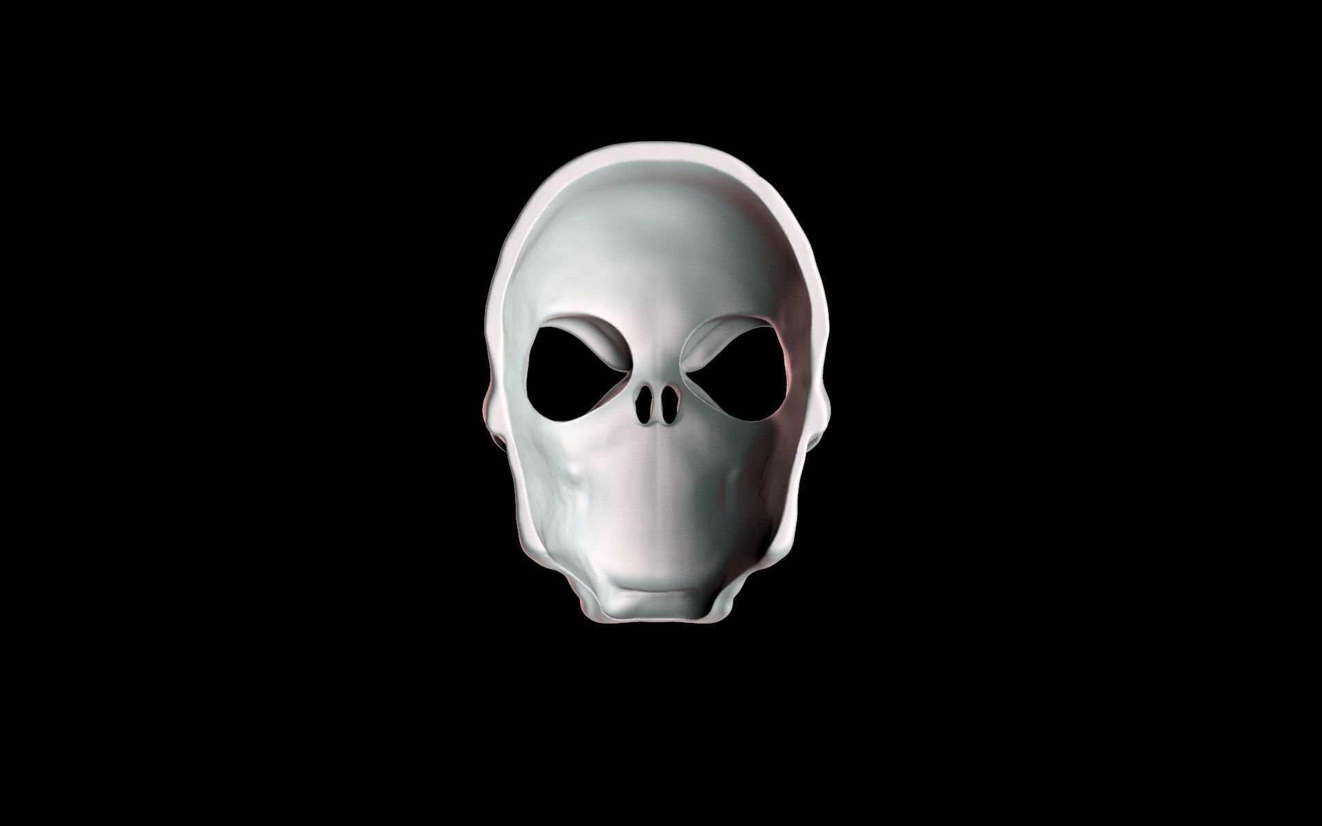 Stylized Skull Mask 3D print model_3