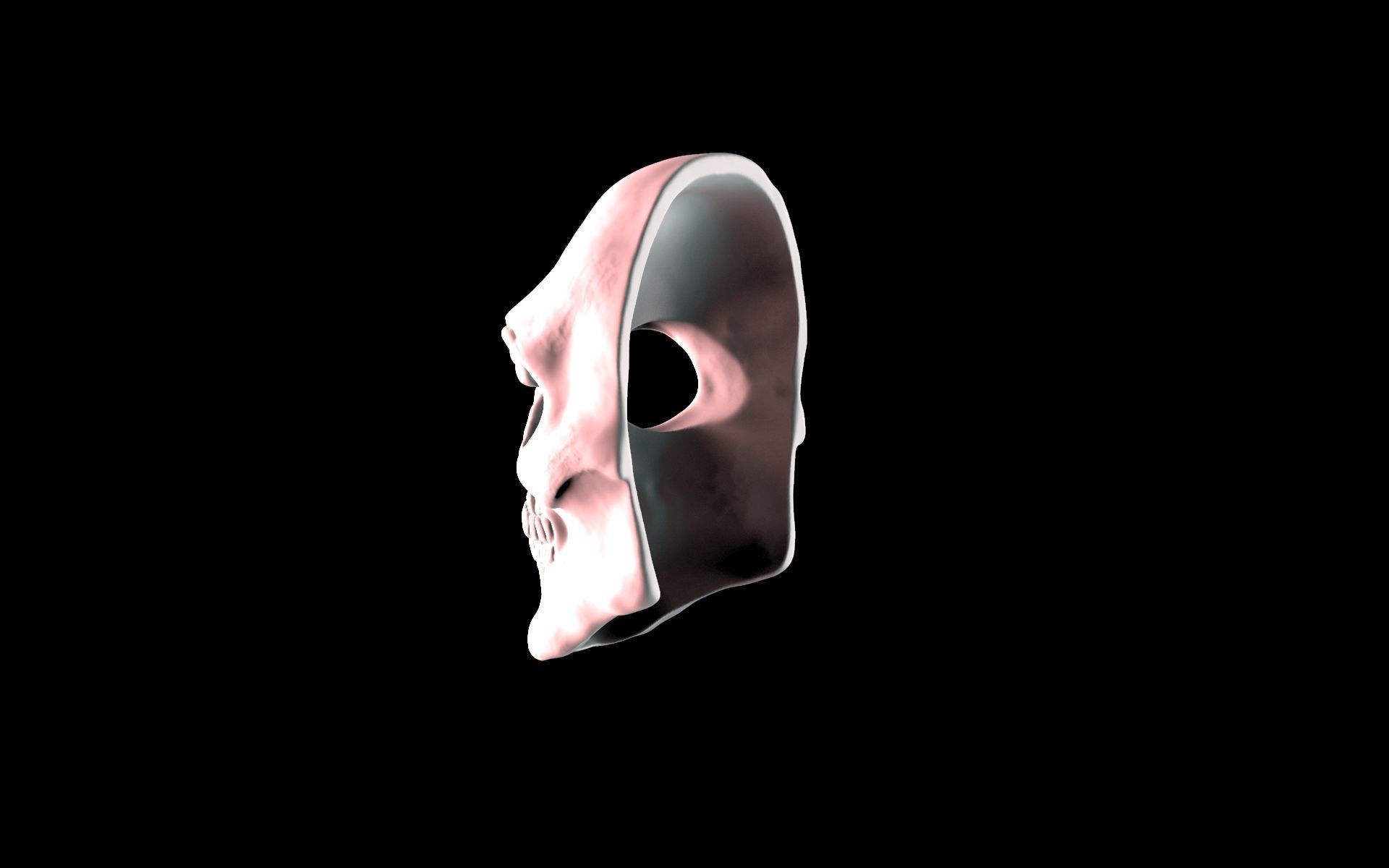 Stylized Skull Mask 3D print model_2