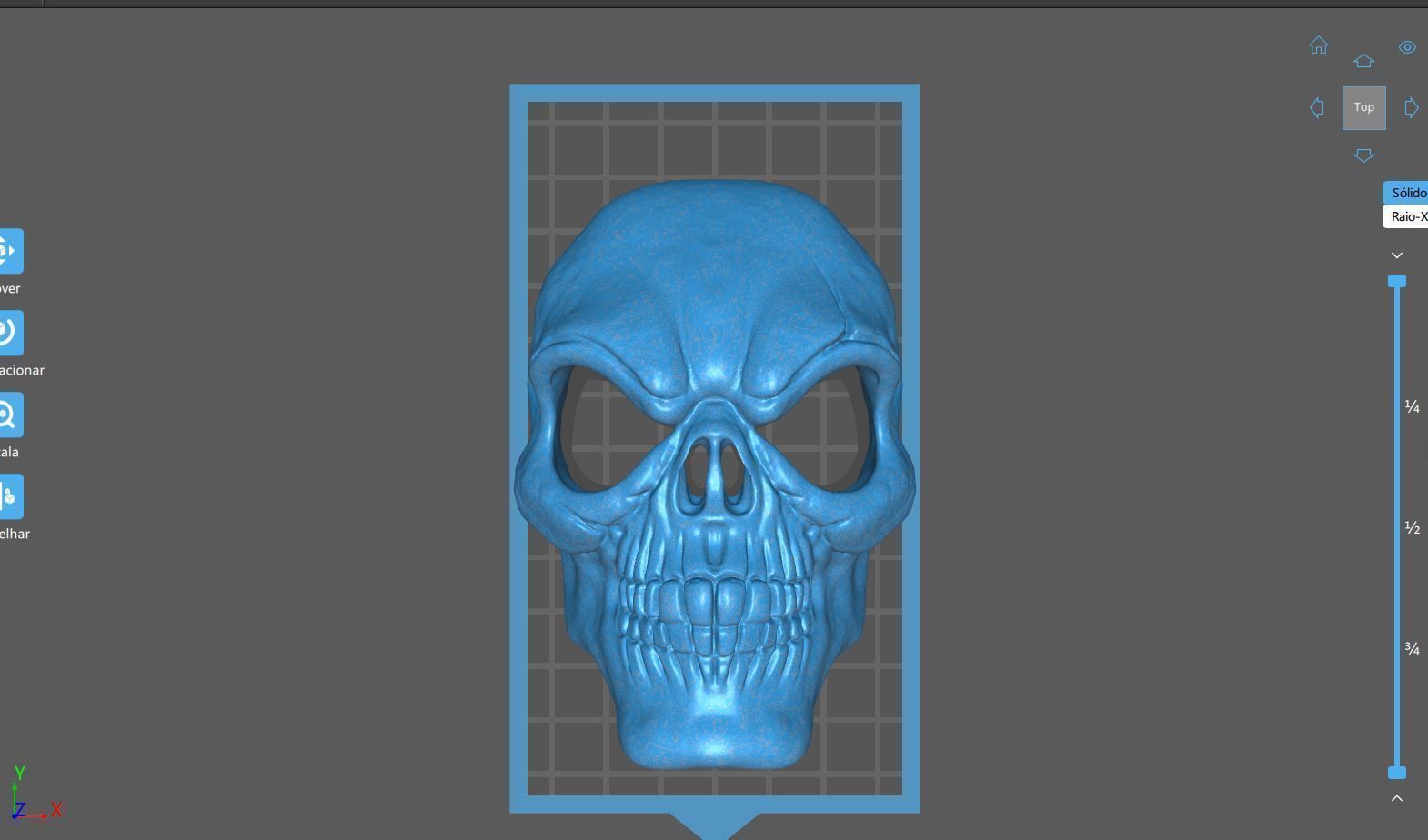 Stylized Skull Mask 3D print model_8