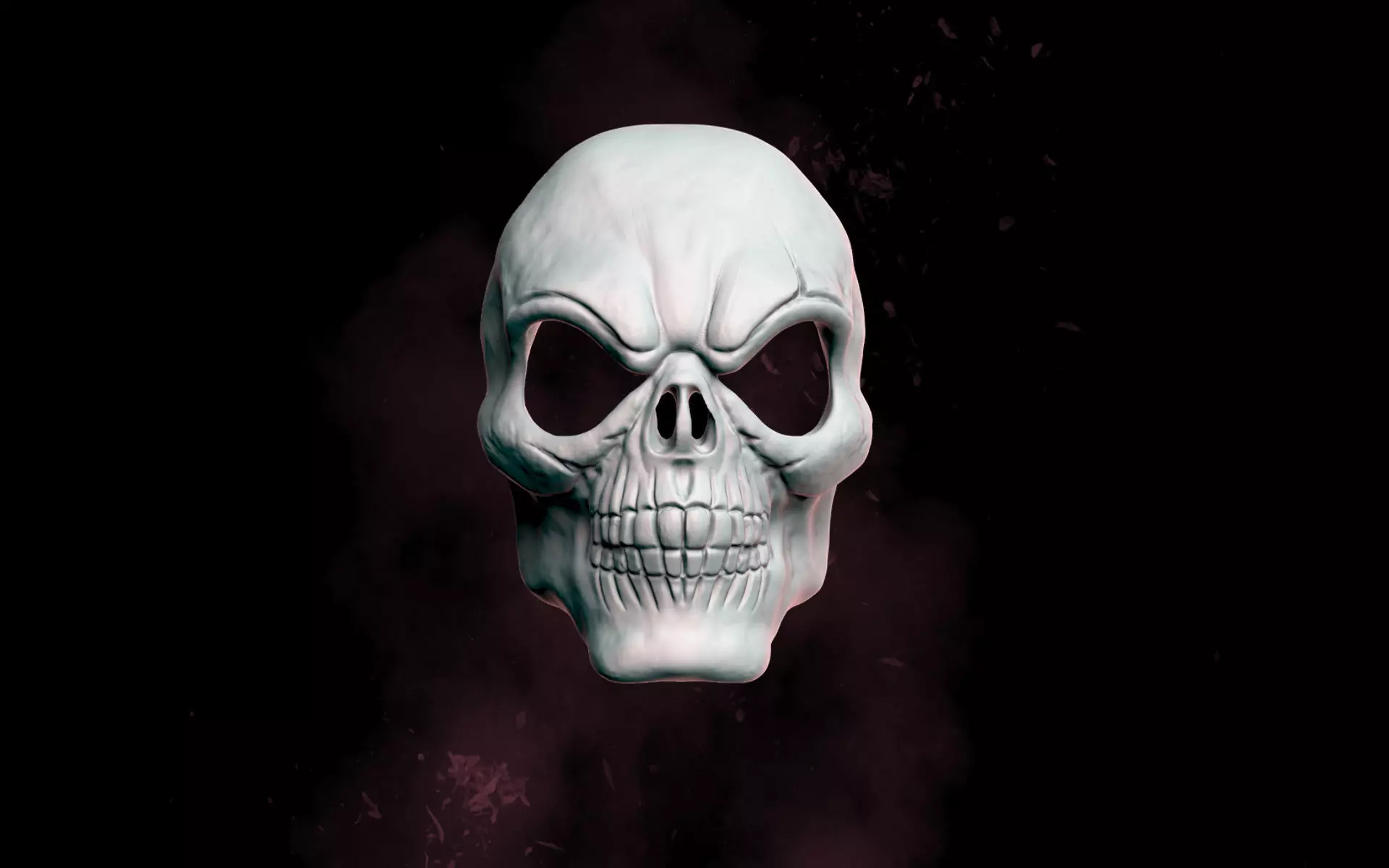 Stylized Skull Mask 3D print model_0
