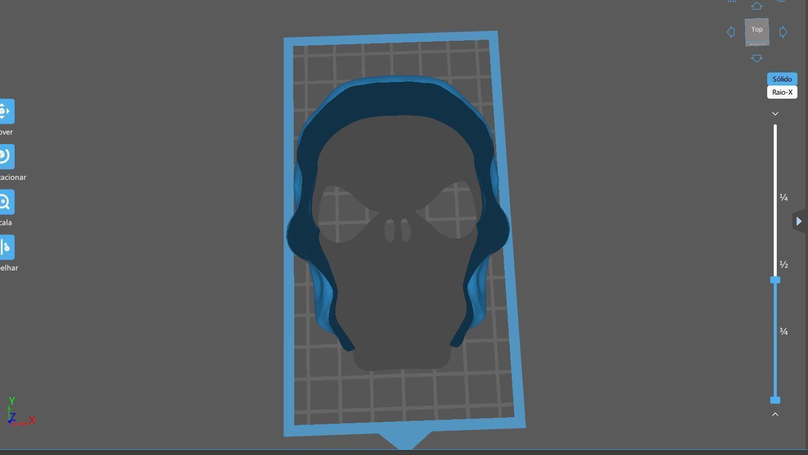 Stylized Skull Mask 3D print model_9