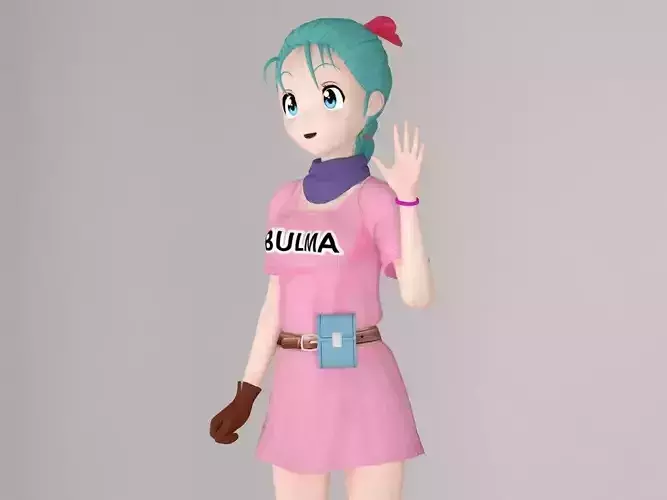 Bulma anime girl pose 01