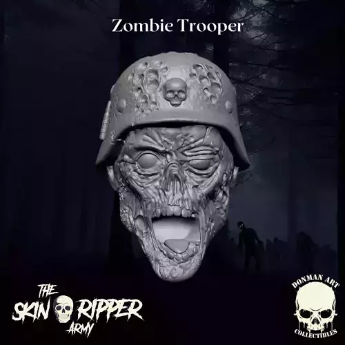 The Zombie Trooper head for 6 inch action figures