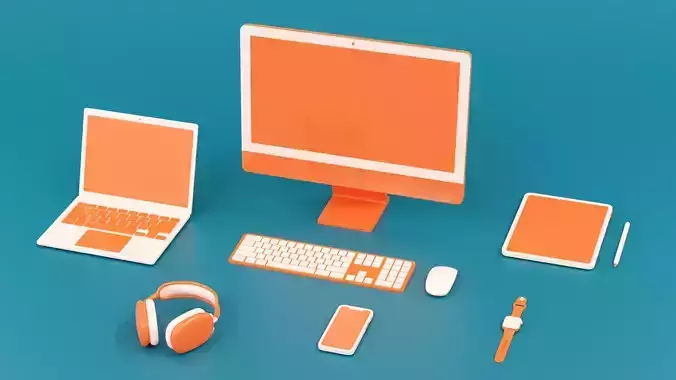 Cartoon Style Apple Products