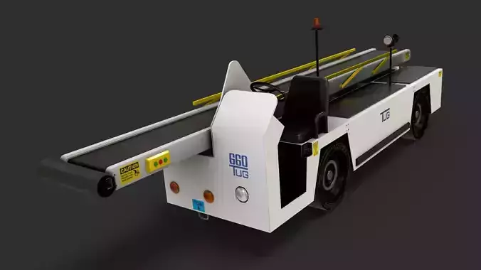 Airport Bag Loader TUG 660 Low-poly 3D model