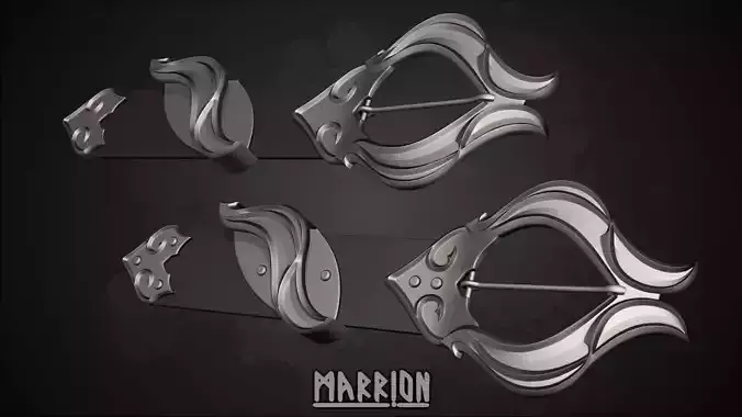 Elven Belt Buckles for Orcrist Sword 3D print model