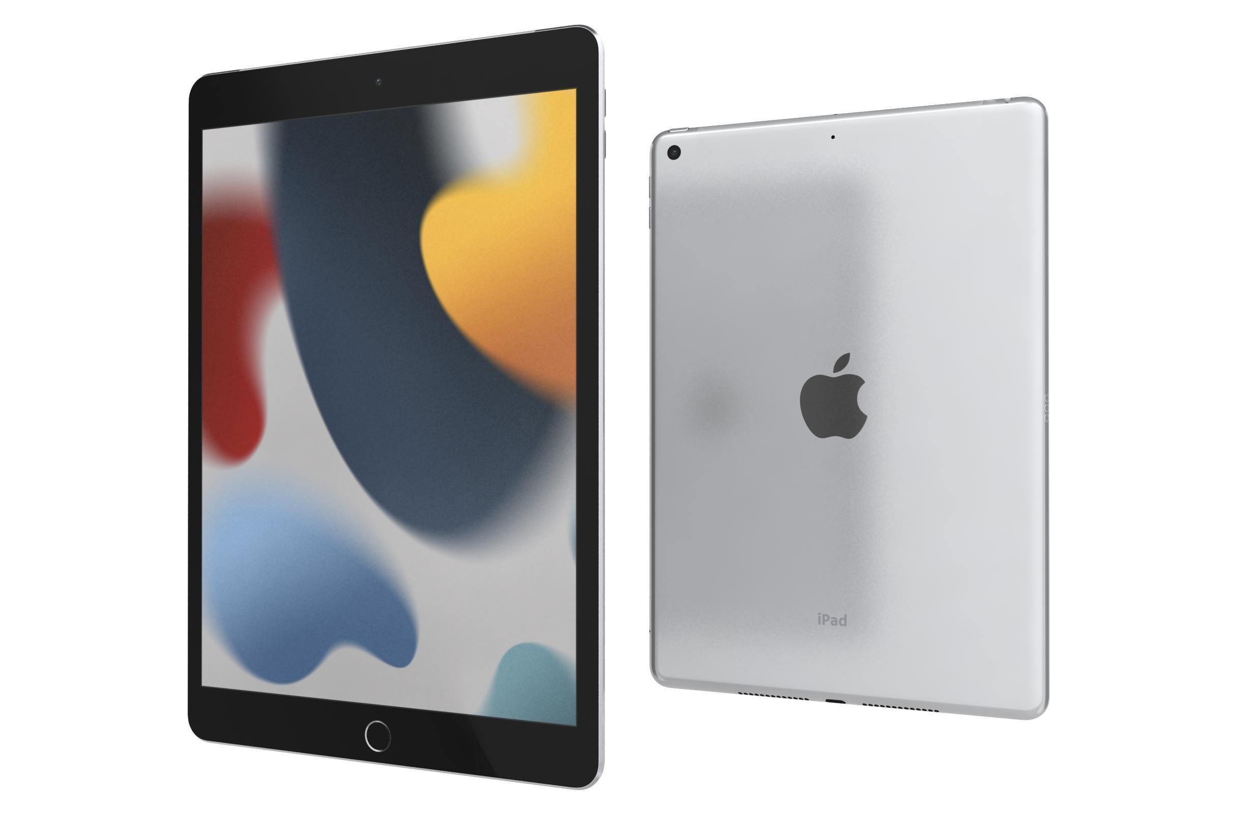 Apple iPad 10 2 2021 9th Gen Space Gray And Silver 3D model_14