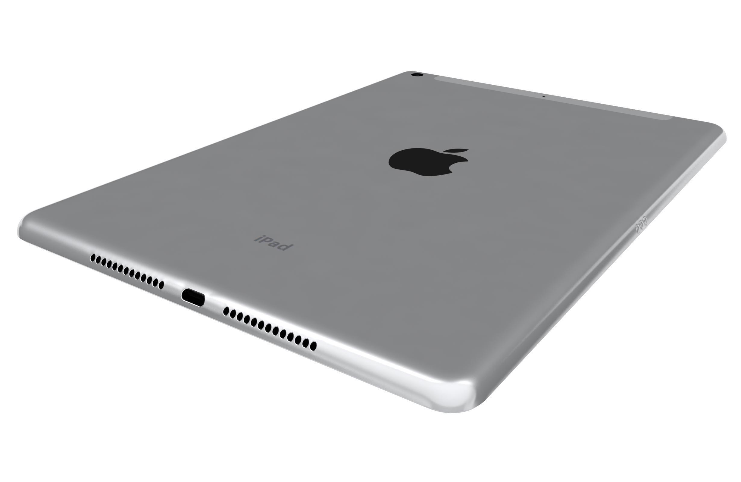 Apple iPad 10 2 2021 9th Gen Space Gray And Silver 3D model_28