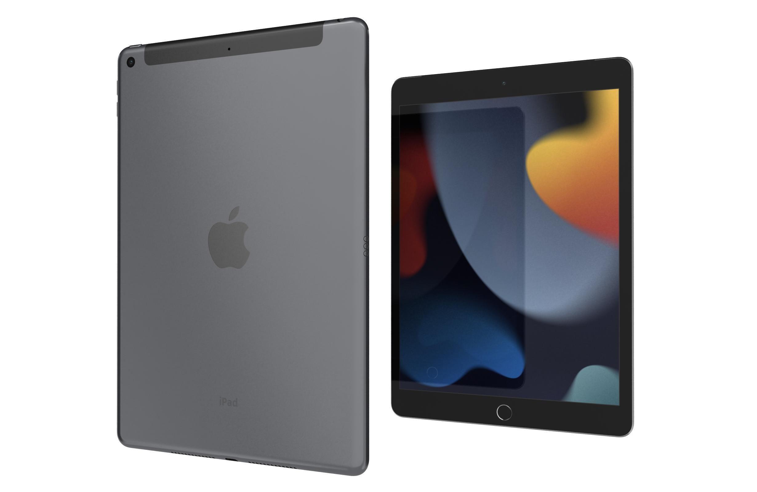 Apple iPad 10 2 2021 9th Gen Space Gray And Silver 3D model_15