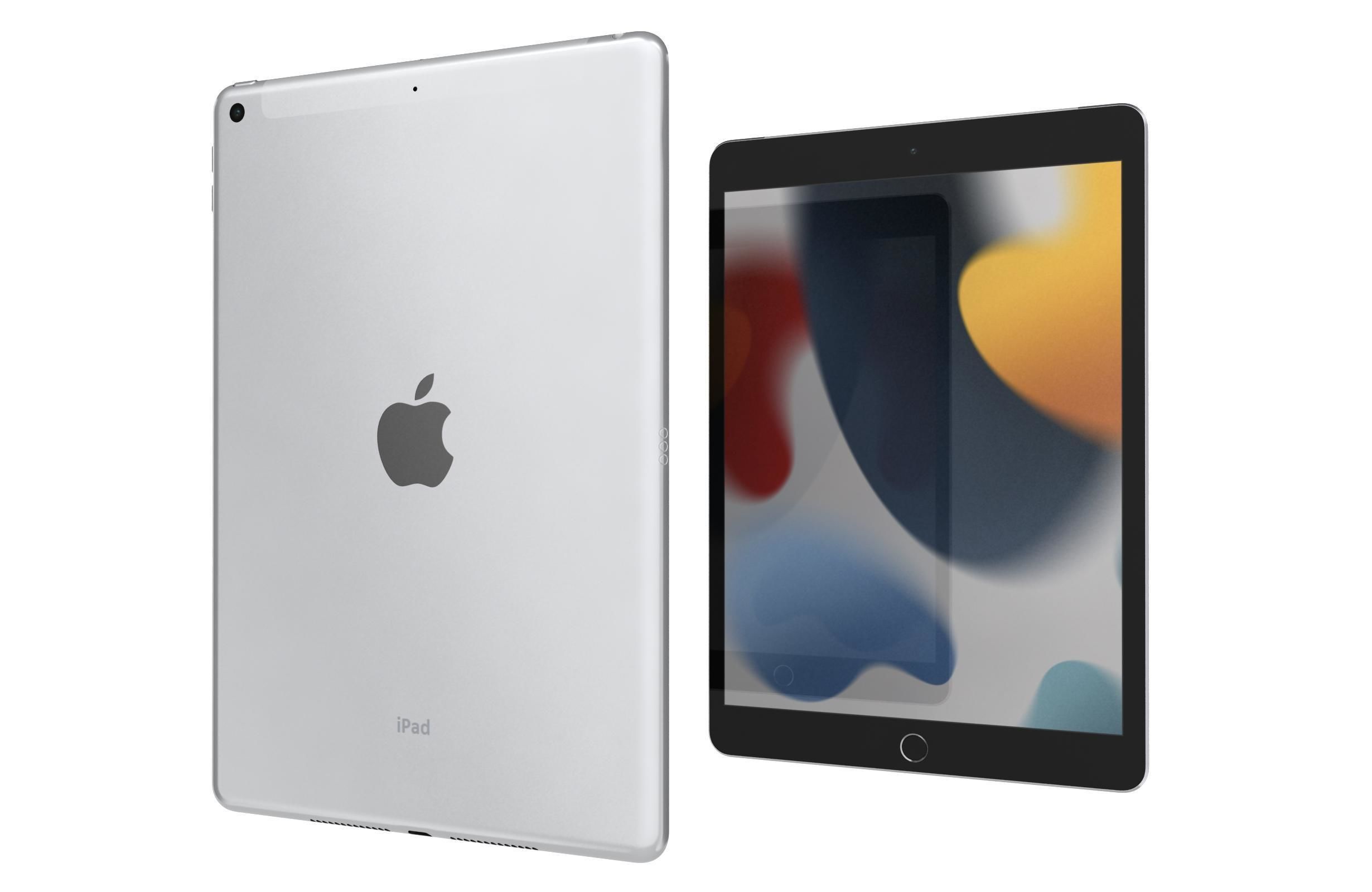 Apple iPad 10 2 2021 9th Gen Space Gray And Silver 3D model_16