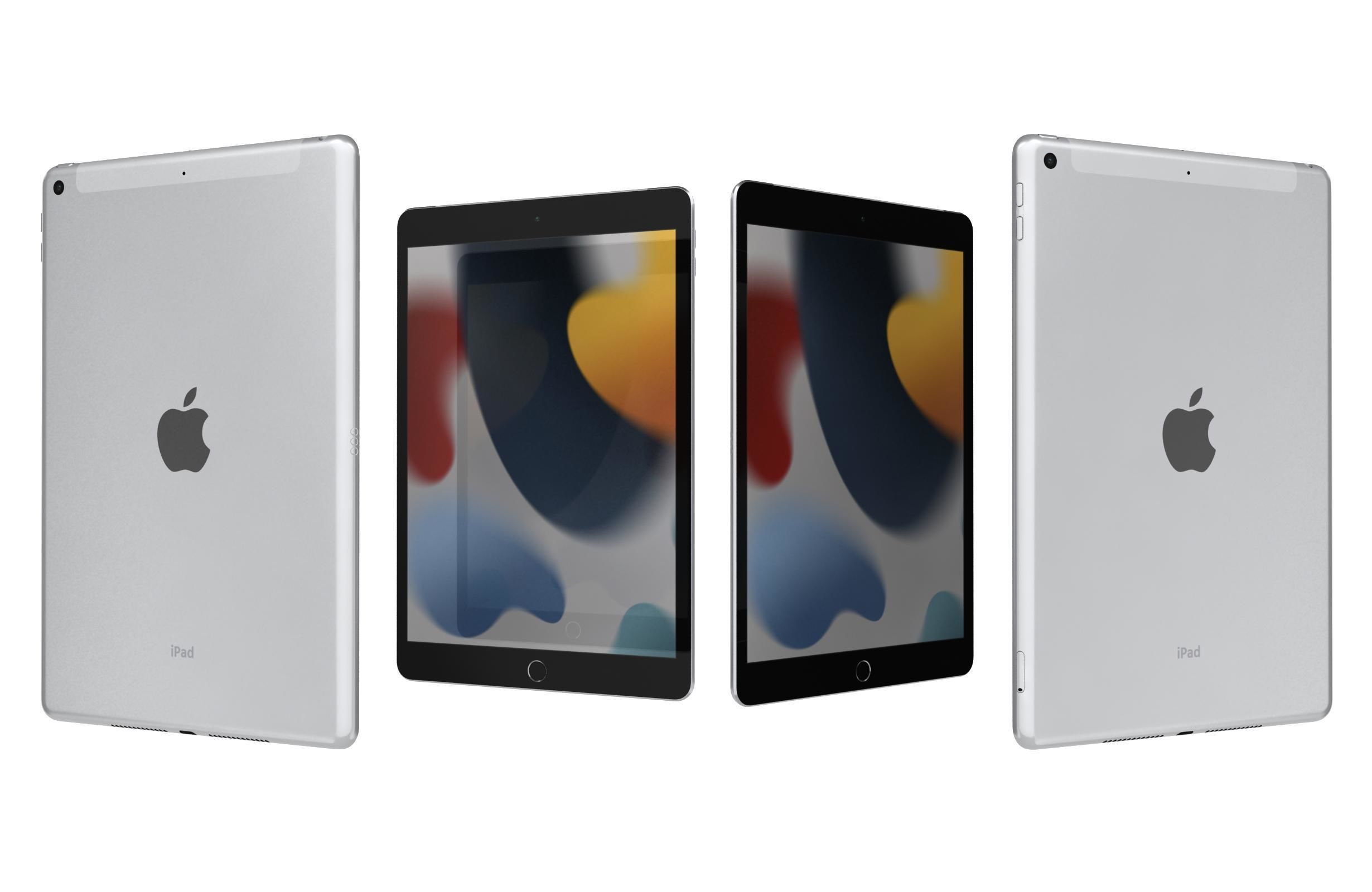 Apple iPad 10 2 2021 9th Gen Space Gray And Silver 3D model_4