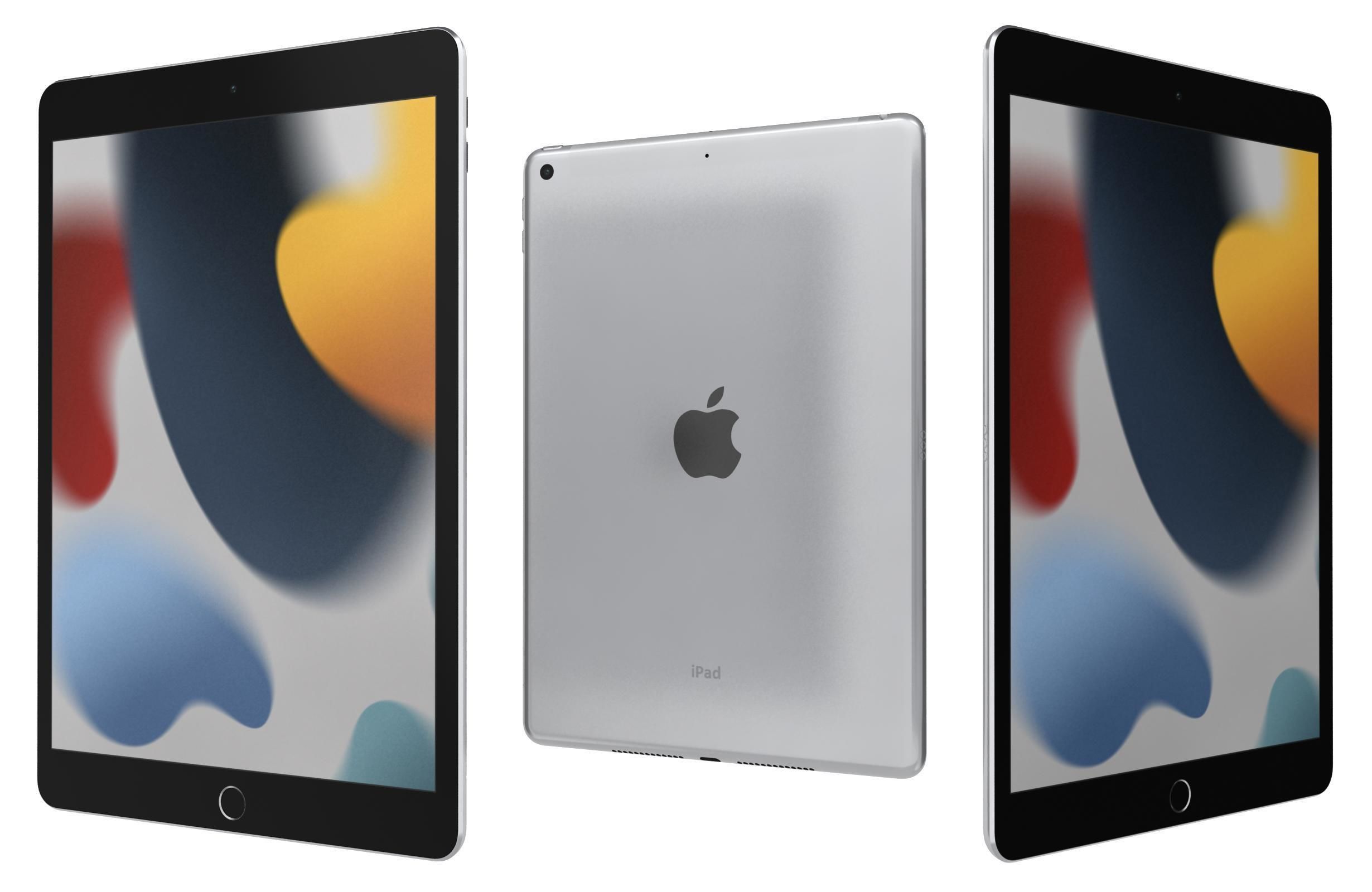 Apple iPad 10 2 2021 9th Gen Space Gray And Silver 3D model_2