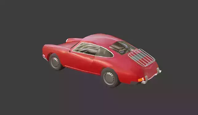 low poly car Porsche 901