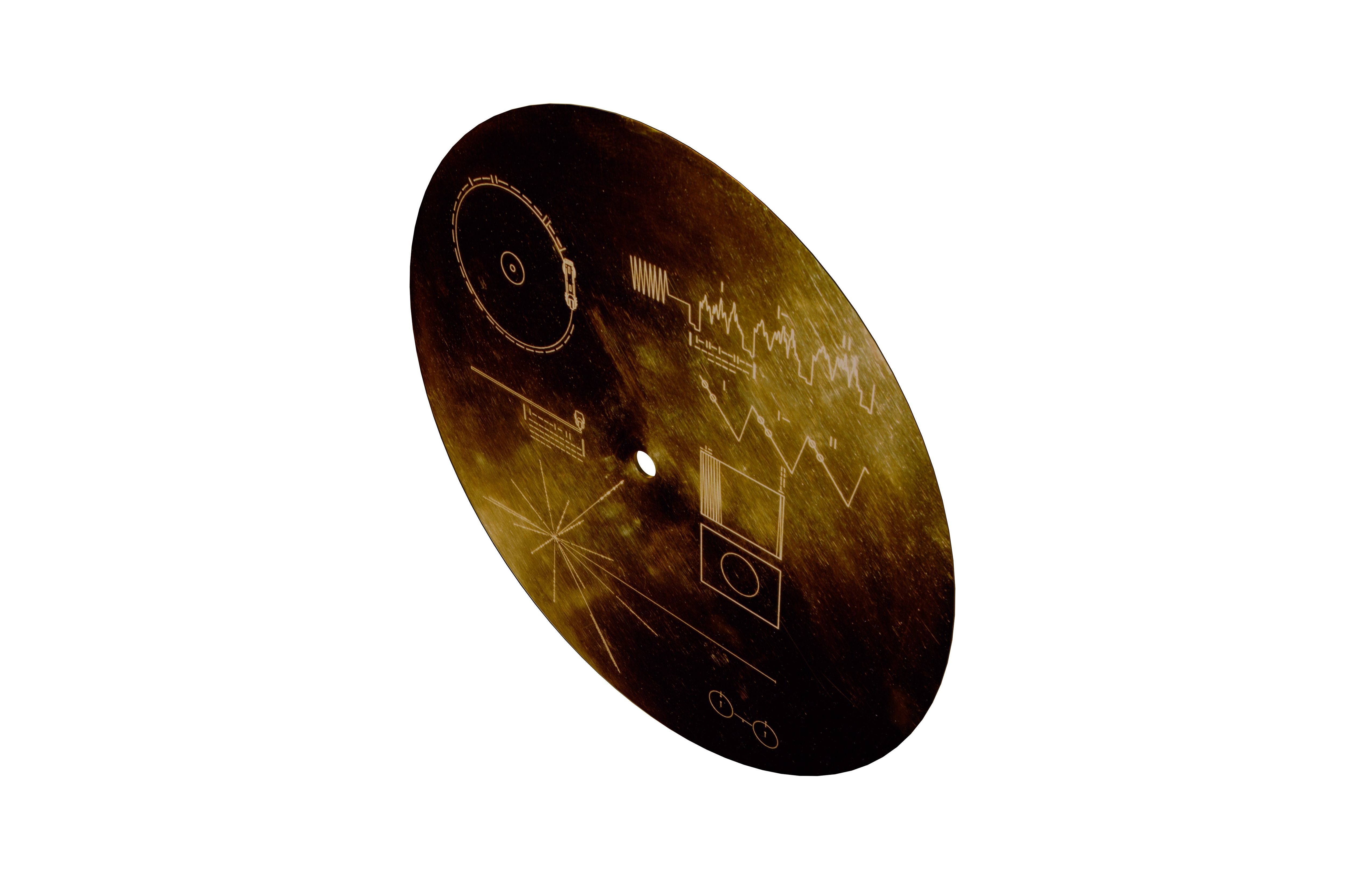 Voyager Golden Record v1 001 Low-poly 3D model_3