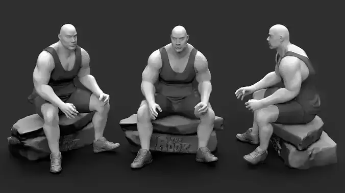 The Rock 3D Printable Free Free 3D print model