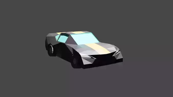 Sport car low poly model