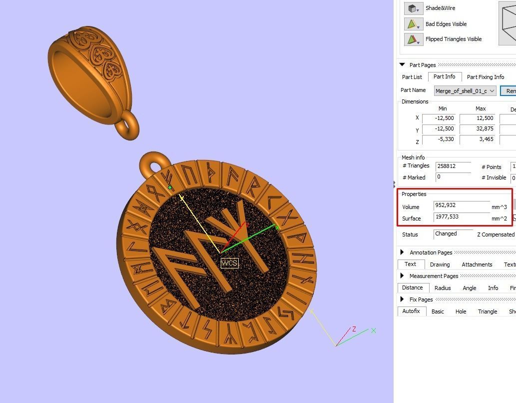 Runic Pendant Medallion Germanic Pagan  3D print model_4