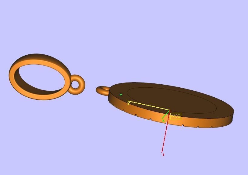 Runic Pendant Medallion Germanic Pagan  3D print model_5