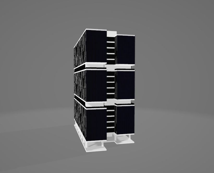 Low poly building with textures Free 3D model_1