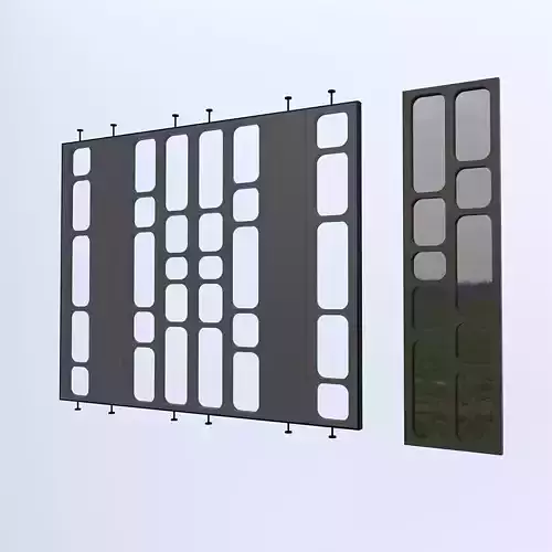 PARTITION set of metal panels