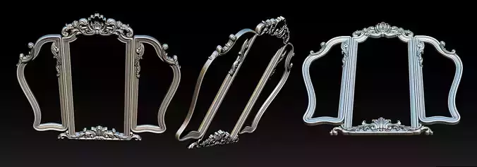 3D Frame - Wood Carving STL Model for CNC Router