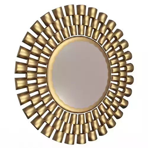 Round Mirror Wall Art Decor Low-poly 3D model