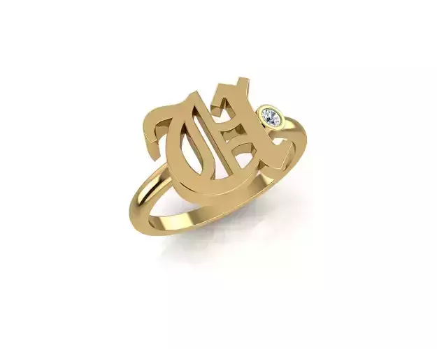 - Old English font ring U