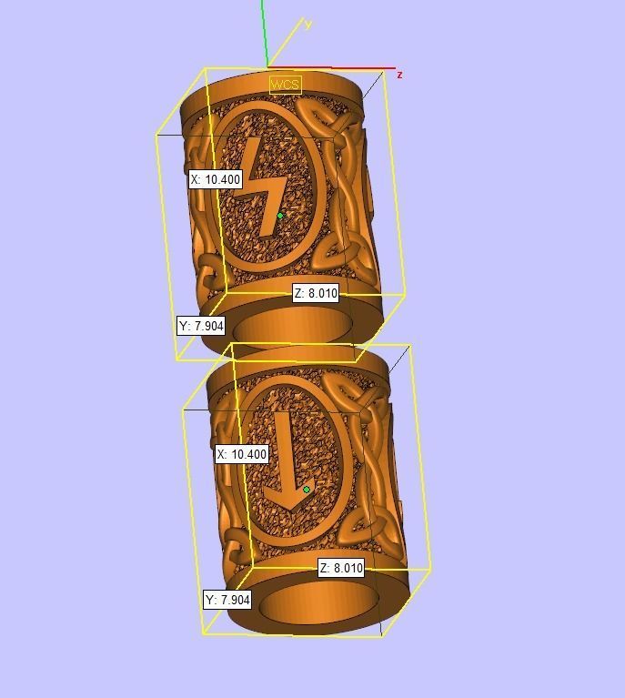 Spacer Bead Charm with Pagan Germanic Runes 3D print model_4