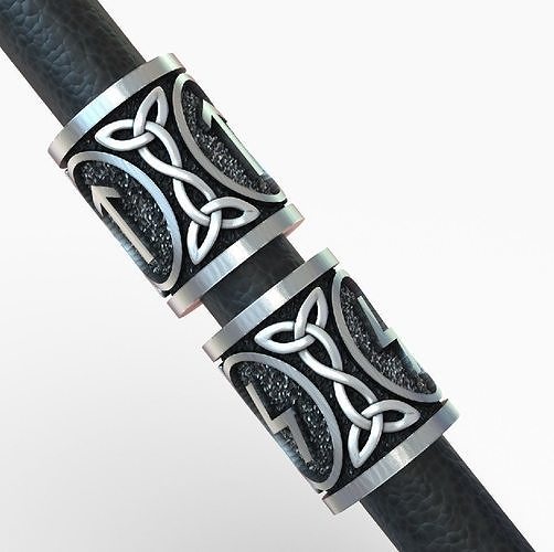 Spacer bead charm runes germanic 3D print model