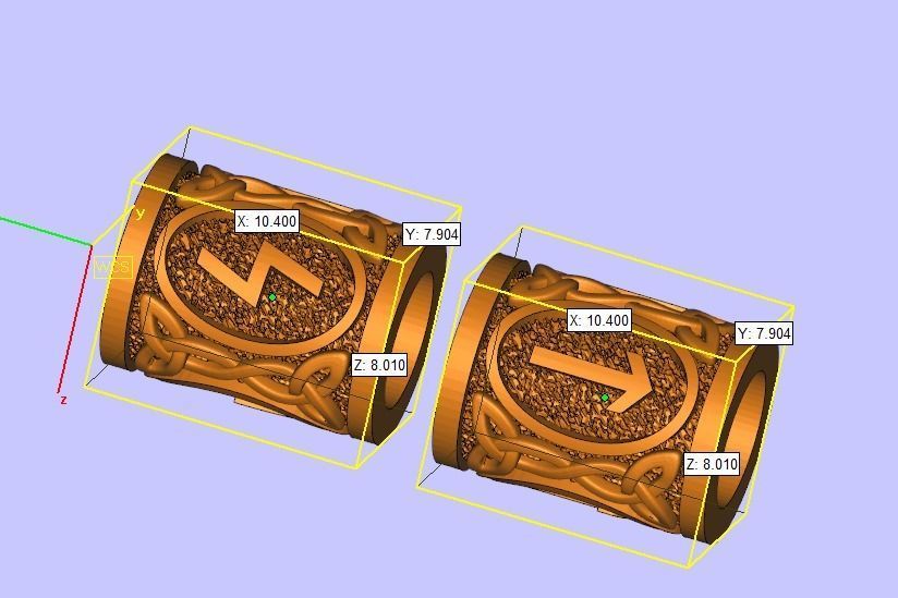 Spacer Bead Charm with Pagan Germanic Runes 3D print model_6