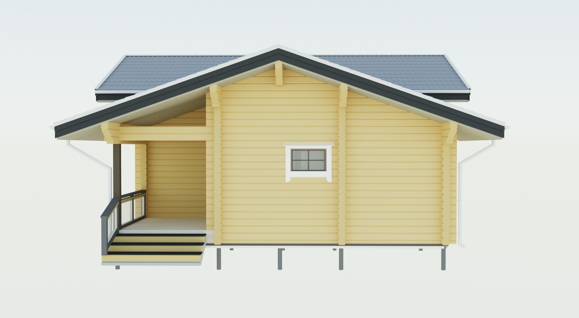 Log house 3D model_6