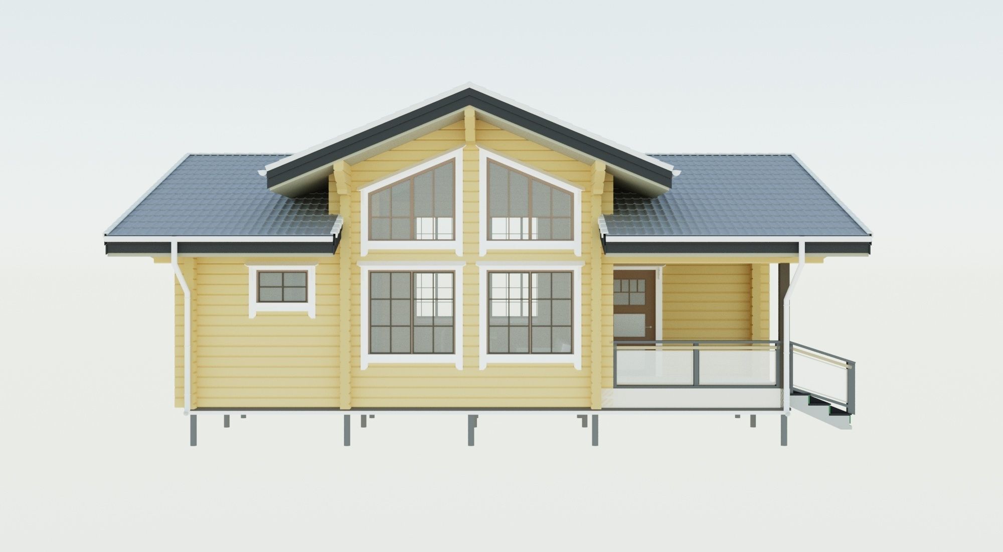 Log house 3D model_5