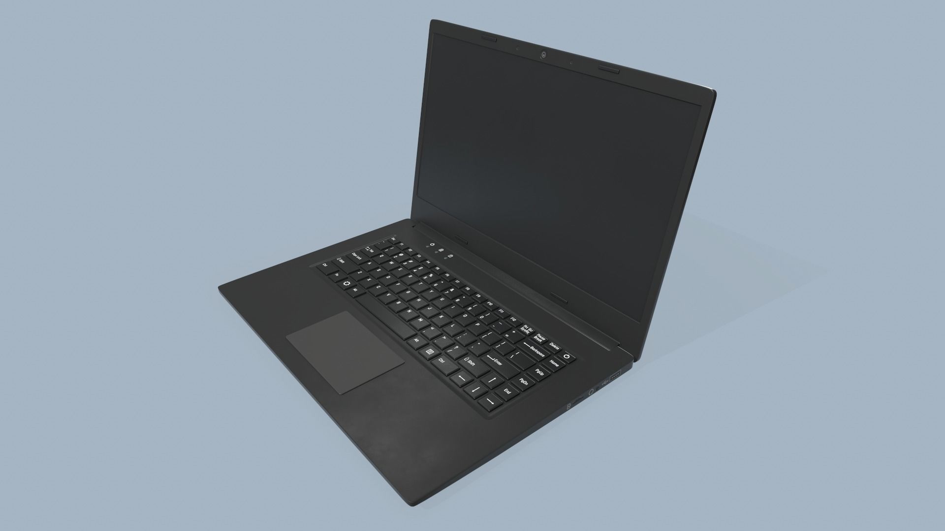 Laptop Low-poly 3D model_2