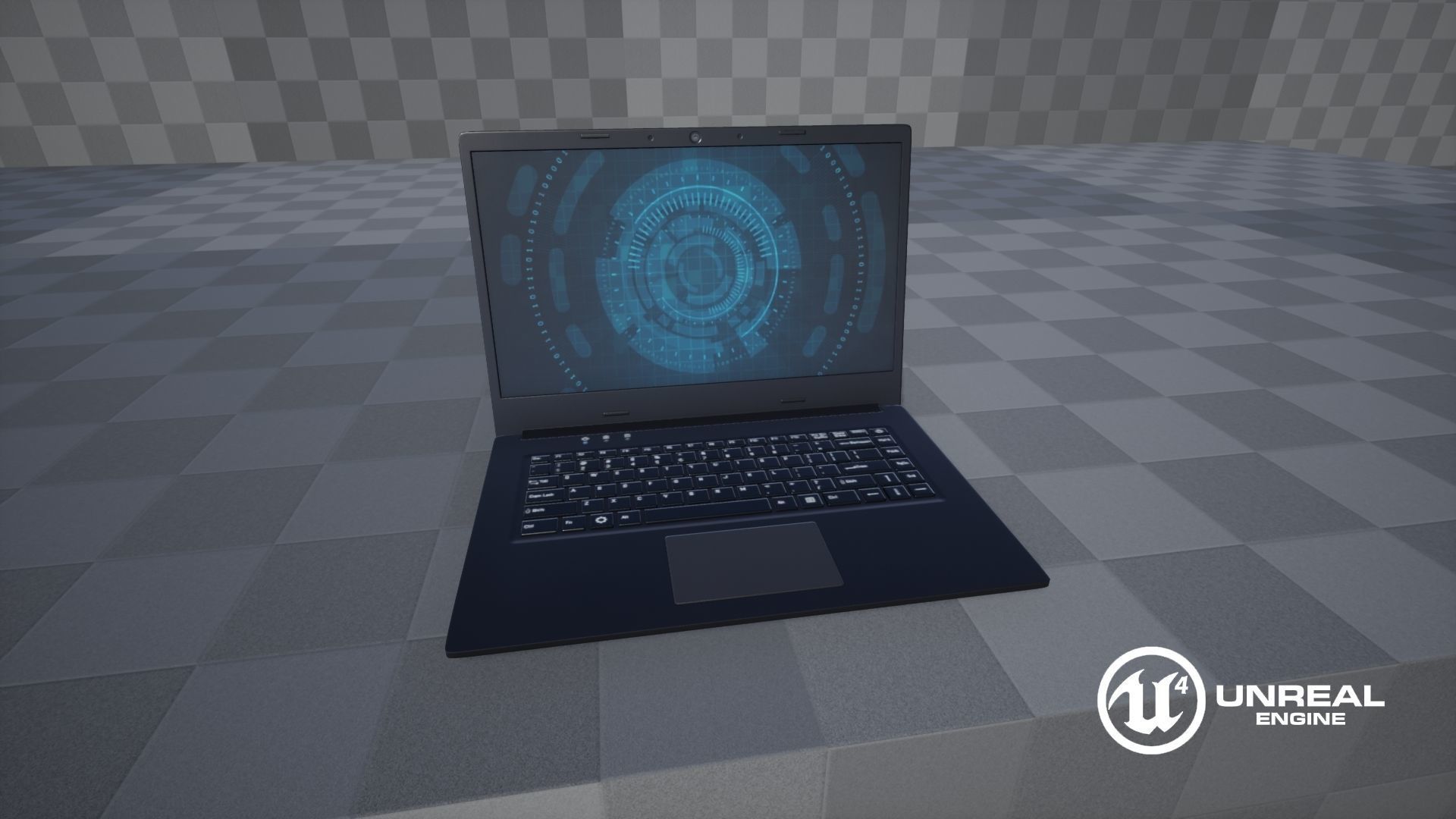 Laptop Low-poly 3D model_14