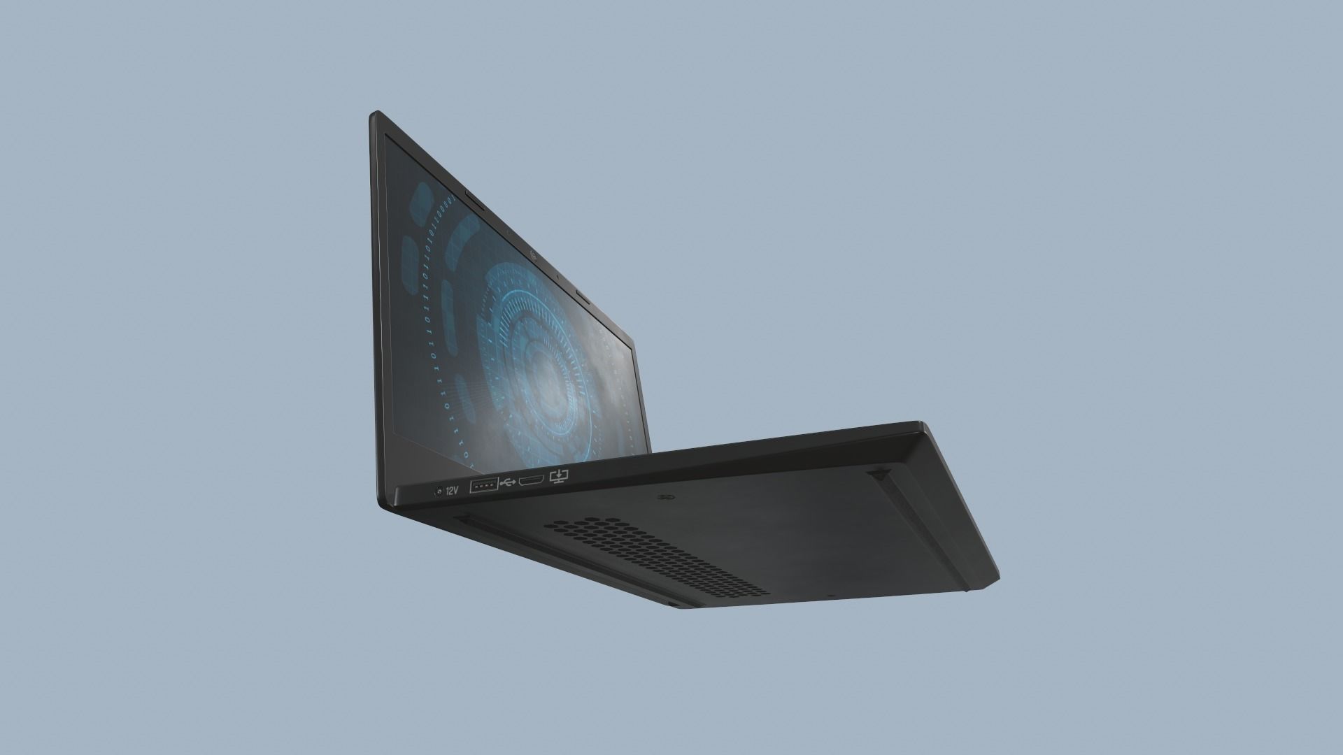 Laptop Low-poly 3D model_8